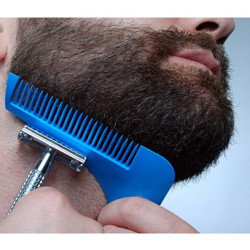Men Facial Beard Shaper Mustache Symmetry Styling Comb For Perfect Line Hair Trimmer Shaving Tool Beard Cut Molding For Gift